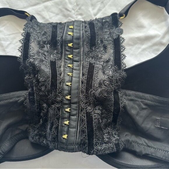 Victoria's Secret Very Sexy Lightly-Lined Lace Back Black Bra Size 38 DD - Picture 6 of 10